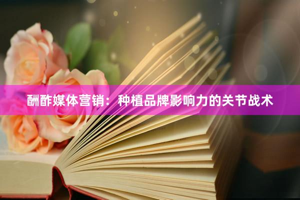 酬酢媒体营销：种植品牌影响力的关节战术